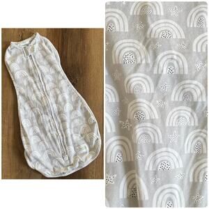 Original Woombie Swaddle in Gray Rainbows